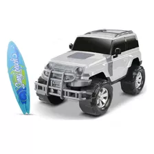 Carrinho Jipe Jeep Render Force Surf- 32cm- C/ Prancha- Roma