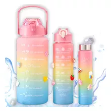 Botellas Motivacionales Para Agua Pack De 3 
