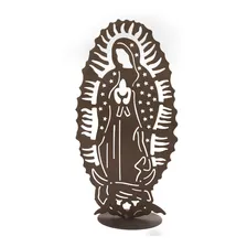 Virgen De Guadalupe Metálica 20 Cm Para Interior Y Exterior