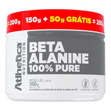 Beta-alanine 100% Pure 200g (150g + 50g Gratis) - LanÃ§amento Sabor Sem Sabor