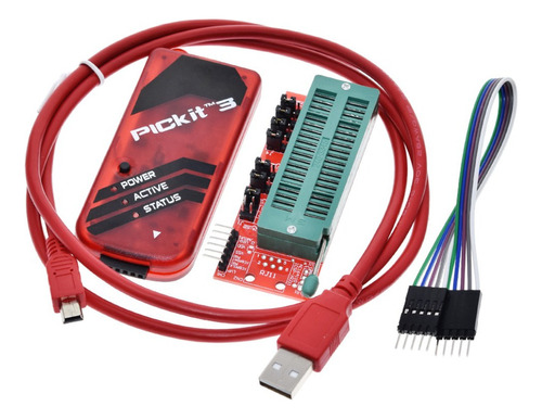 Kit Pickit 3 Gravador Pic Usb Programador + Socket Zif