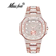 Relógio De Diamante De Quartzo Com Calendário Missfox V299