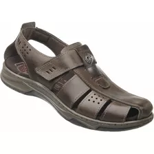 Sandalias Ojotas Cuero Hombre 132201-03 Pegada Luminares