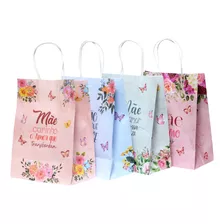 Kit 12 Sacola Personalizada Presente Feliz Dia Das Mães