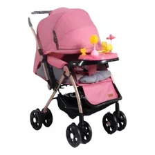 Coche Para Bebes Babies Con Juguetes Y Musical Color Rosa Color Del Chasis Azul Rojo Rosado