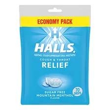 Halls Relief Mountain Pastillas Para La Tos Sin Azúcar Con 
