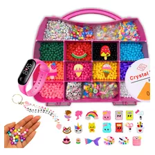 Kit Miçangas Infantil Coloridas P/ Montar Pulseiras 5000 Pç