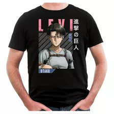 Remera Attack On Titan Levi Ackerman 013 (negra:) Ideas Mvd