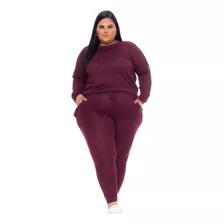 Conjunto Blusa + Calça Plus Size