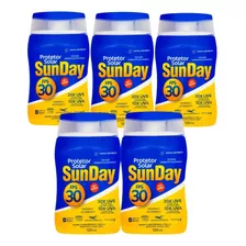 Kit 5 Protetor Solar Sunday Fator 30 Fps 120 Ml Proteção Sol