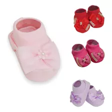 Kit Sapatinhos Malha 4 Pares Luxo Feminino