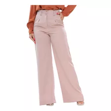 Calça Feminina Wide Leg Alfaiataria Cintura Alta Pantalona