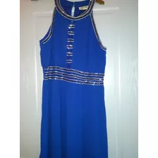 Vestido Azul Largo Cm 157 Cadera 1,02 Cintura 96 Busto 100