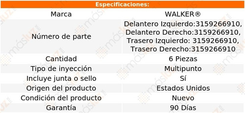 Kit 6 Inyectores De Gasolina Chrysler Pacifica 3.8l V6 05/08 Foto 2