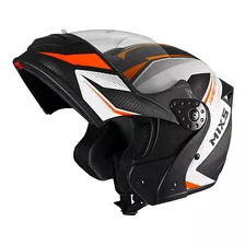 Capacete Mixs Gladiator Neo Laranja Brilhante Escamoteavel