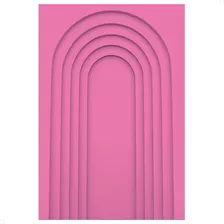 Painel Festa Retangular Ripado Efeito 3d Em Tecido 1,5x2,2m Cor Arco 3d Rosa Pink - Anv-2828