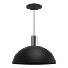 Colgante Campana Con Borde Bell 17 Negro Cromo Apto Led