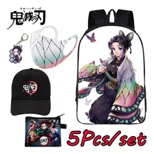 Mochila Kimetsu No Yaiba De 5 Peças, Mochila Grande Para Lap