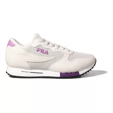 Zapatillas Fila Euro Jogger Sport Crema Violeta Mujer