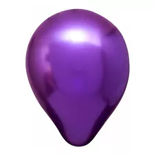 Balão Bexiga Metalizado Roxo/violeta - 25 Unidades N° 5