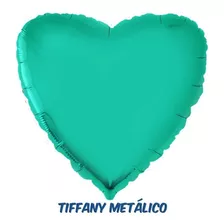 Balão Metalizado Coração 50cm - 20 Polegadas - Flexmetal Cor Tiffany Metálico