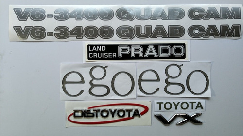Set De Calcomanias Toyota Land Cruiser Prado Vx Foto 2
