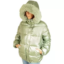 Campera Mujer Puffer Inflable Capucha Importada DesmontabLG 