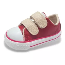 Zapatillas Bebe Caminante Ecocuero Roja Toot Talle 18 Al 23