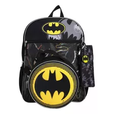 Mochila Batman - Dc Comics De 5 Piezas - Lonchera - Bioworld