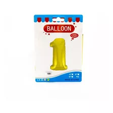 Globos O Bombas De Números Metalizados 16 O 40 Cm