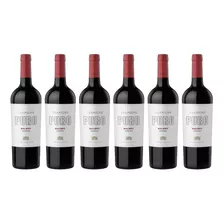 Vino Malbec Trapiche Puro Tinto 750 Ml X6 Unidades