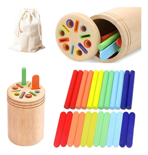 Brinquedo Montessori Forma Cor Motricidade Fina