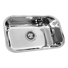 Cuba Nº2 Aço Inox 430 56x34x11 Rasa C/ Válvula E Sifão