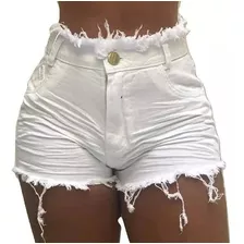 Kit 05 Shorts Jeans Feminino Destroyed Hot Pant Cintura Alta