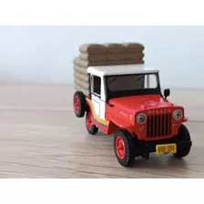 1 Jeep Willys Cafetero Cj3b A Escala 1/43 Usado Bonito 