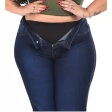 Calça Jeans Feminina Plus Size Cinta Modeladora Skinny Alta