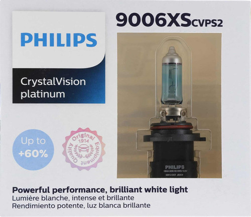 Set 2x Focos Halgeno Philips Crystal Vision 12v 9006xs 55w Foto 5