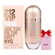 Perfume 212 Vip Rose Carolina Herrera Dama 80ml + Regalo