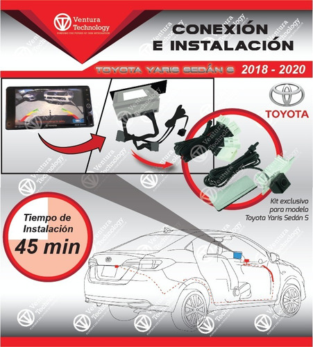 Cmara De Reversa  Para Toyota Yaris S Sedan Ao 2018-2019 Foto 3