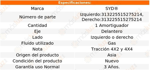 (1) Amortiguador Del Gas Der O Izq Trailblazer 02/08 Foto 2