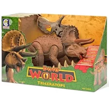 Dinossauro Vinil Dino World Triceratops Cotiplás 2089