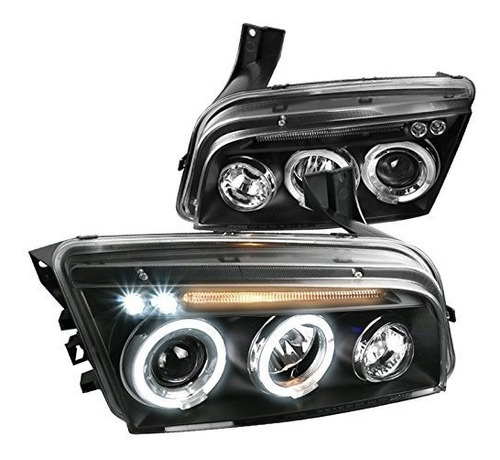 Dodge Charger 2005 2010 Juego Faros Ojo Angel Led 2007 2008 Foto 8