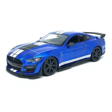 Miniatura Ford Mustang Shelby Gt-500 2020 Azul 1:18 Maisto