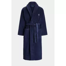 Roupão Robe Felpudo Terry Ralph Lauren Algodão Azul Original