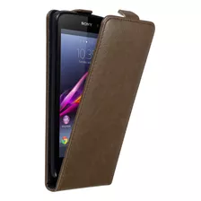 Funda Cadorabo Compatible Con Sony Xperia Z1 En Marron Cafe