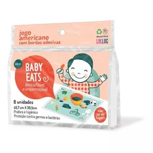 Kit 8 Jogos Americanos Com Bordas Adesivas Baby Likluc Eats