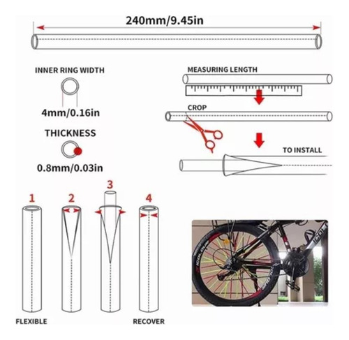 Popotes Para Rayos De Rines De Moto Bicicleta 72pz Foto 3