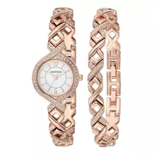 Conjunto De Reloj Y Pulsera Armitron Para Mujer Con Detalles