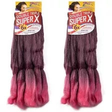 Kit 2 Cabelo Super X Jumbo Jumbão Tranças Box Pacotão 400g