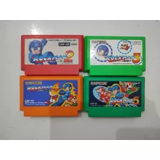 Coletânea Mega Man 2, 3, 4 E 5 Nintendo Famicom Originais.